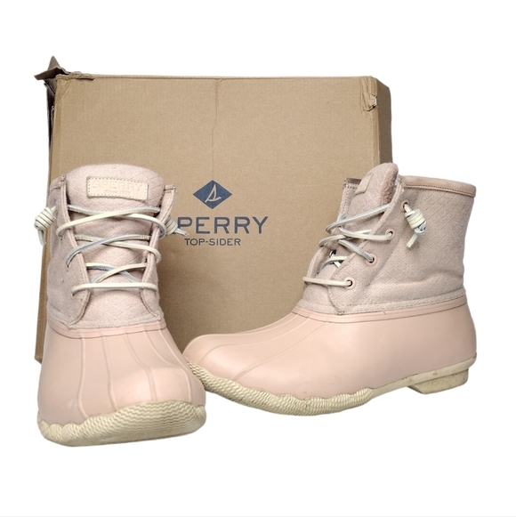 Sperry Shoes - Sperry Saltwater Wool Rose Dust Insulated Lace Up Waterproof Winter Boots